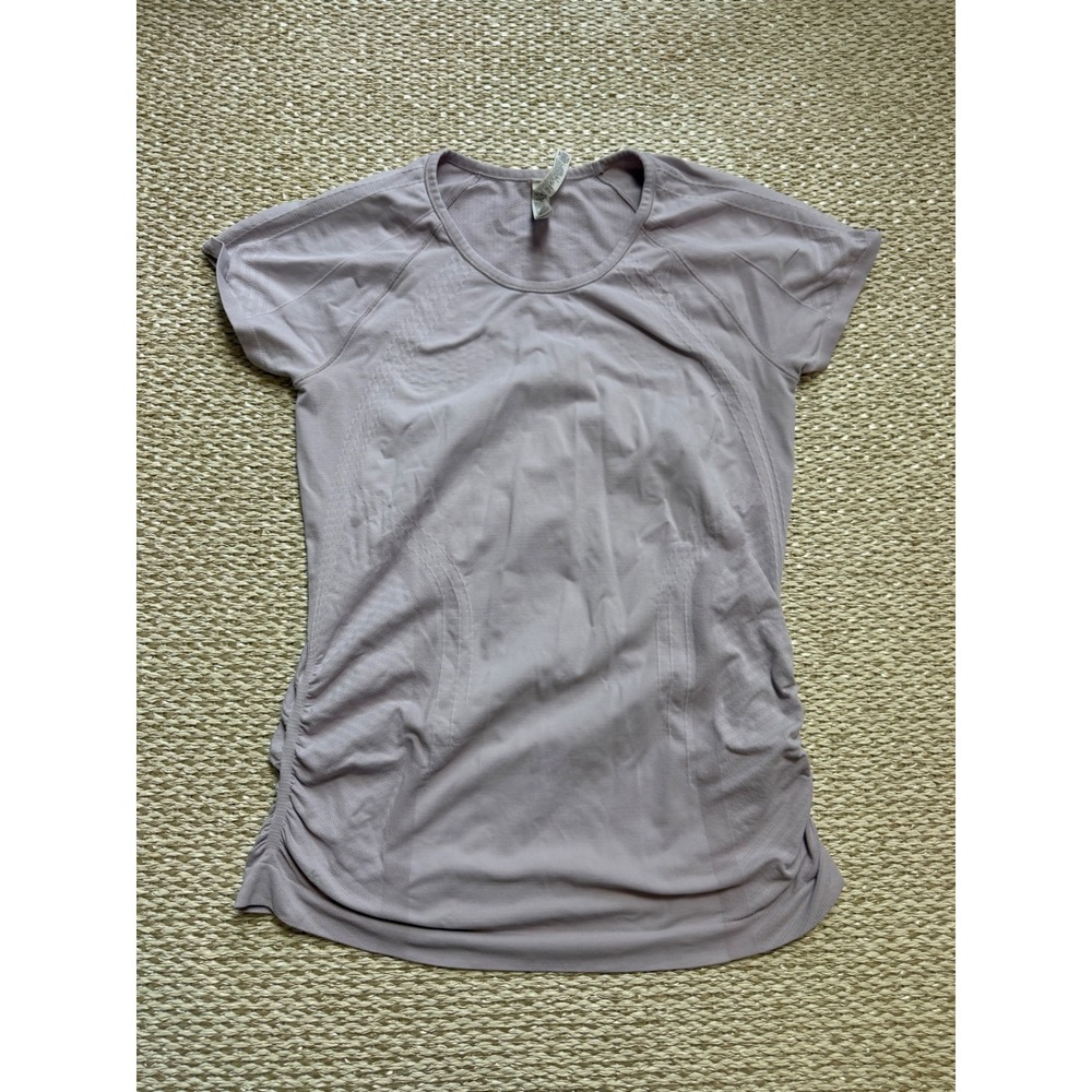 Athleta Speedlight Tee Lavender Purple Short Sleeve Running Workout Top Large